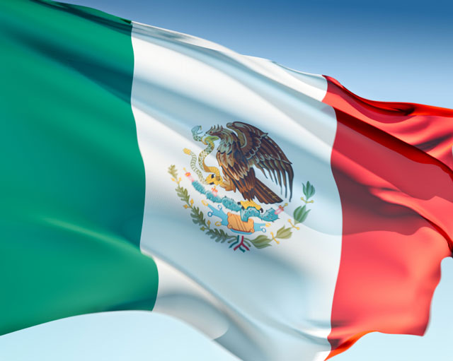 Moving Mexico Flag